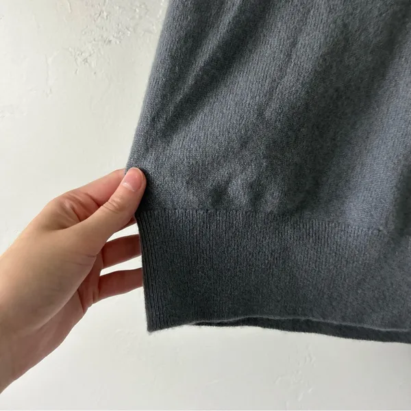 Quince 100% Cashmere Muted Grey Blue Crewneck Sweater Small Minimalist Capsule - Image 3