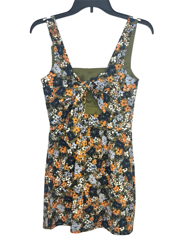 Trixxi Olive Floral Square-Neck Mini Dress - Image 2