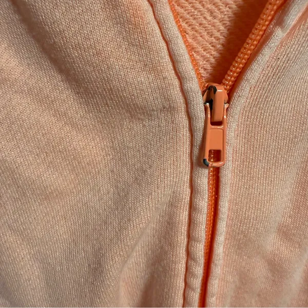 SKIMS Lounge SET French Terry Jogger Cuffed Zip Up Hoodie Orange- Size Large - Image 5