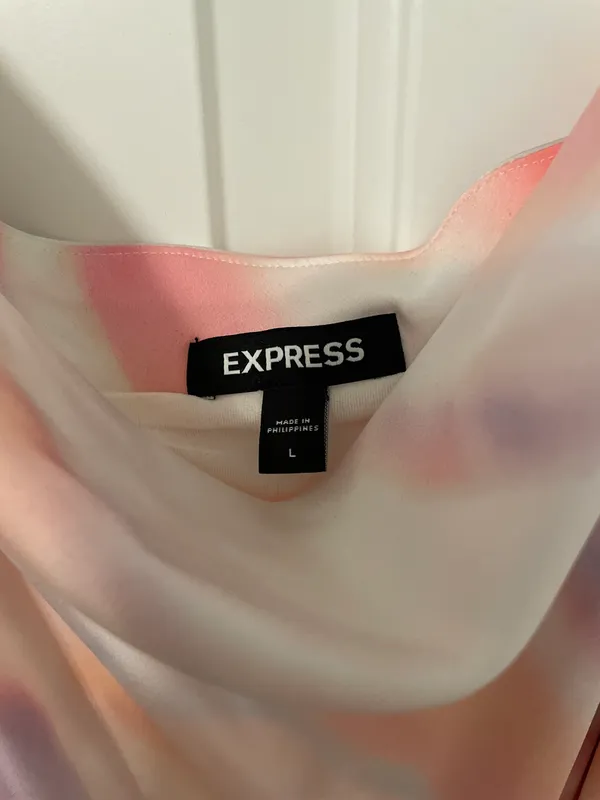 Express Watercolor Slip Dress - Image 2