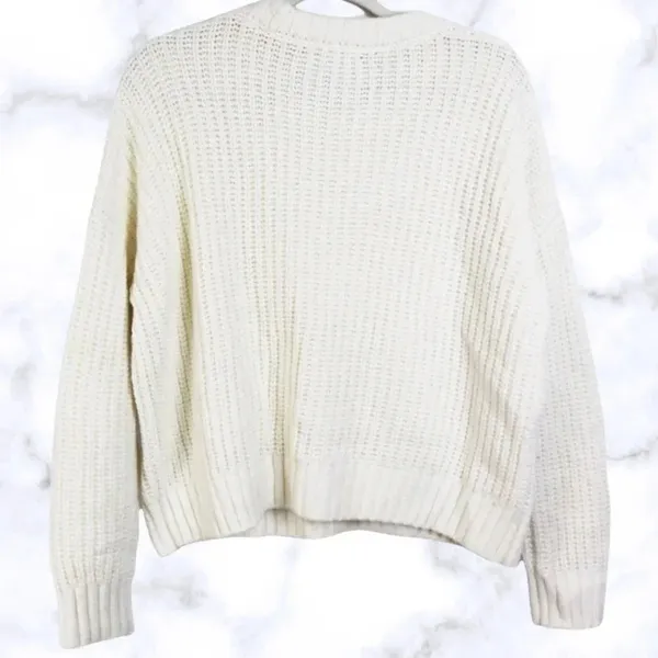 Madewell Everett Rib Play Ribbed Cable Knit Sweater Pullover Blouse Plus 2X v6x - Image 7