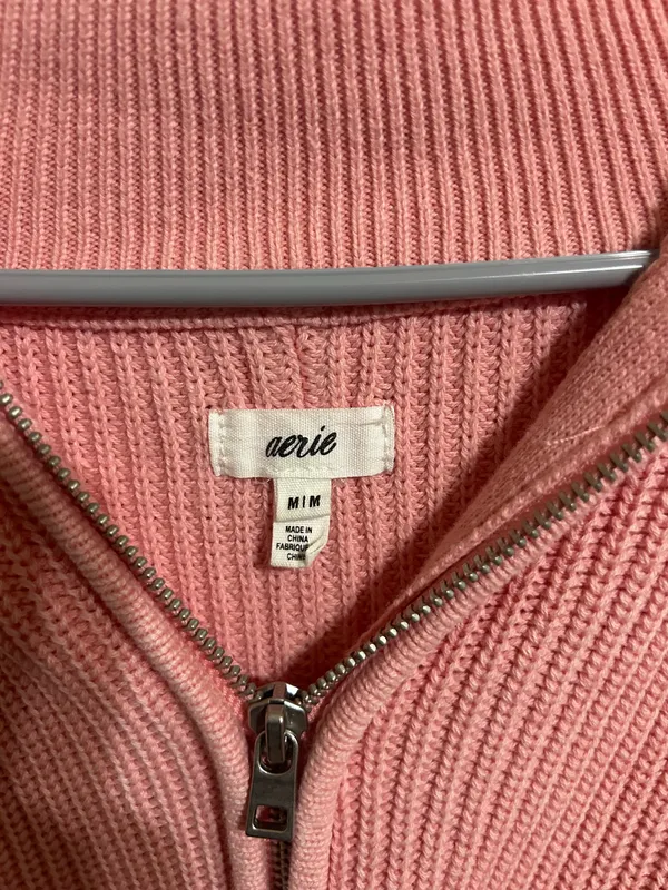 Aerie pink quarter zip sweater  - Image 3
