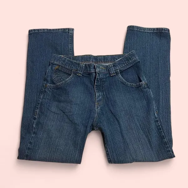 Dark wash wrangler jeans - Image 3