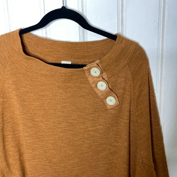 Free People We The Free Asymmetrical Button Henley Forget Me Top Small 796 - Image 5