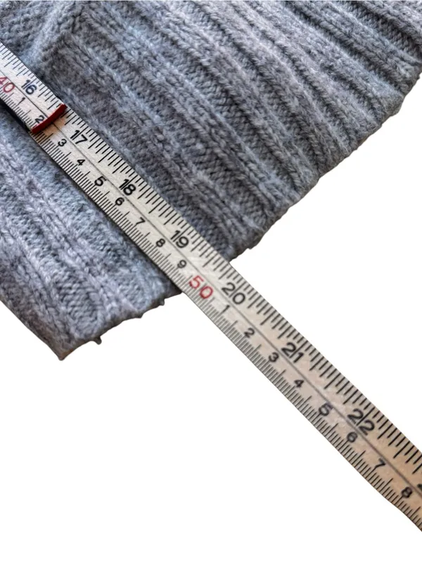 Aerie Wool Blend Shawl Collar Button Front Cardigan Gray Sweater Small in GUC - Image 9
