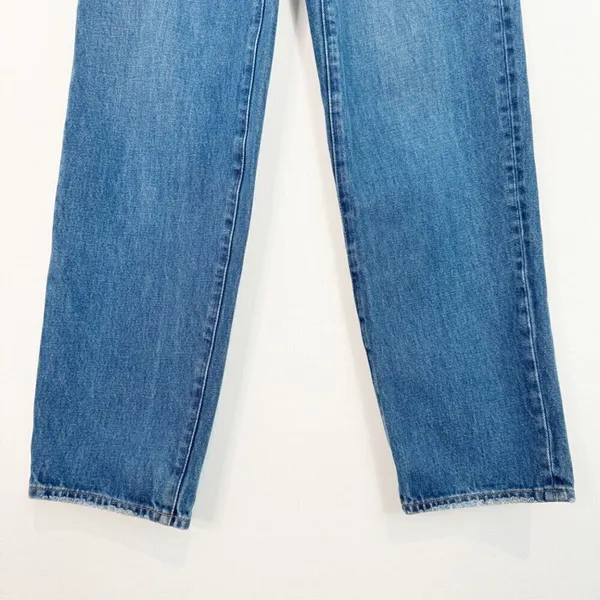 Madewell Jeans‎ Size 23 Indigo Dark Worn High Rise Baggy Straight Leg Minimalist - Image 4