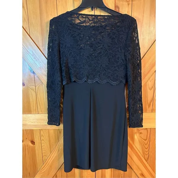 Lauren Ralph Lauren Black Lace Women’s Dress SZ-12P (8647) - Image 5