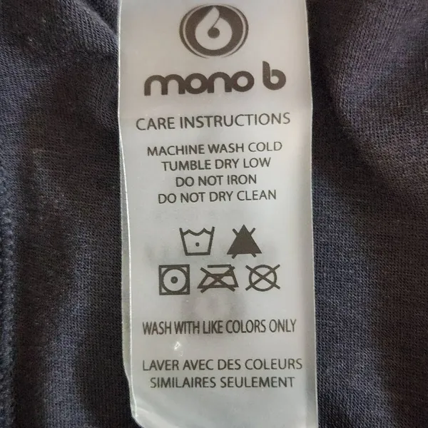 Mono B Black Short Sleeve T-Shirt Tunic NWT Size Small Black High Low Tee - Image 7
