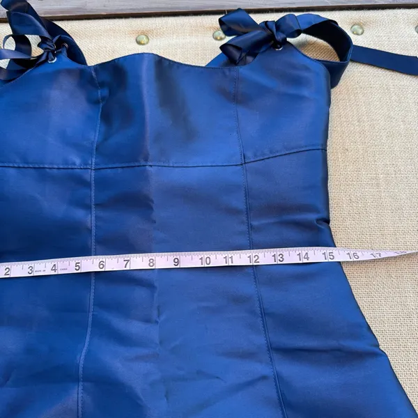 Current Mood Satin Bow Strap Mini Dress Women’s Large Blue NWT Party (Junior) - Image 5