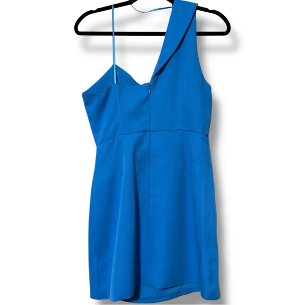 DO+BE blue one shoulder dress size medium cocktail party prom evening gown new - Image 3