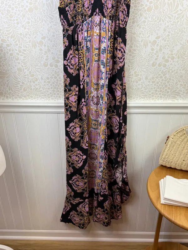 Free People Intimately Black and Pink That Moment Slip Maxi Dress - Size - Small - Image 3