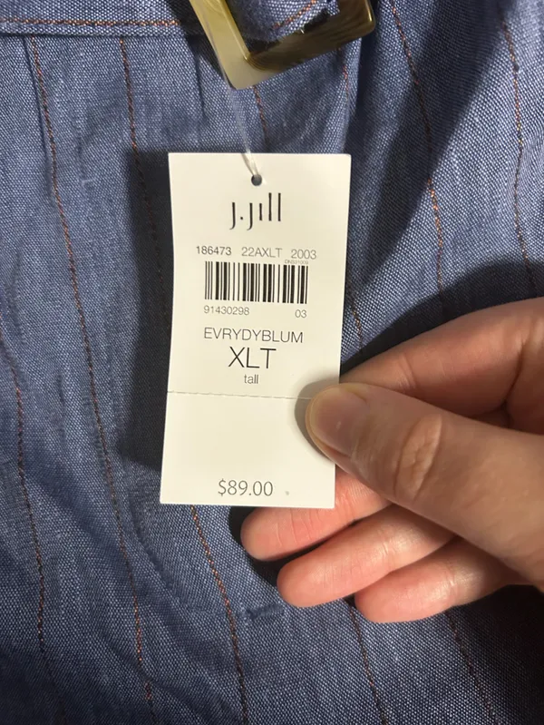 J. Jill Navy Wide-Leg Linen-Blend Pants XLT - Image 2