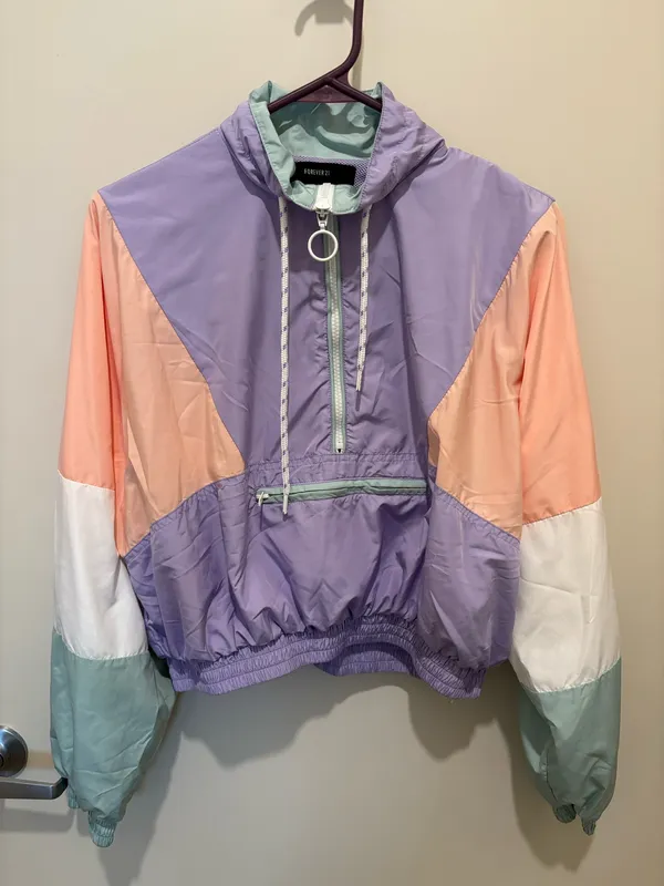 Forever 21 Pastel multicolor windbreaker jacket - Image 2