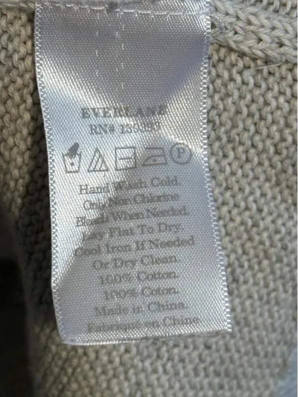 Everlane V-neck cropped long sleeve gray sweater XXS - Image 4