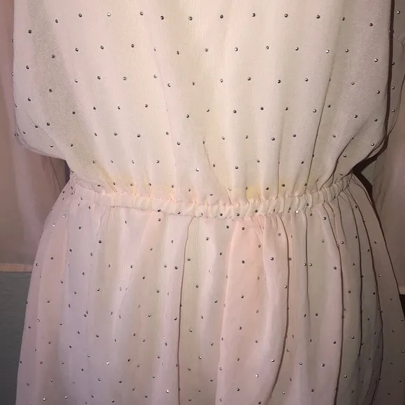 5/$30 🎈 Rue21‎ small studded pink sheer blouse - Image 2