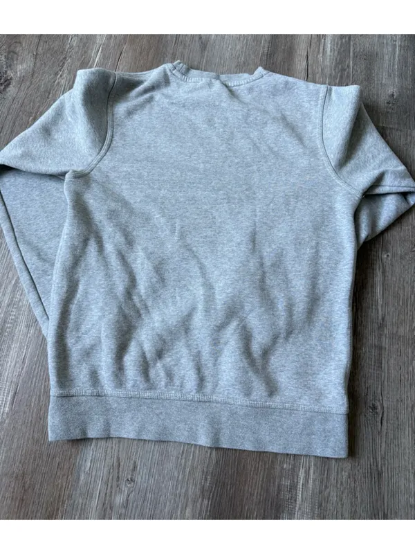 Nike Crewneck Sweatshirt Pullover Heather Gray White Size XS S - Image 7