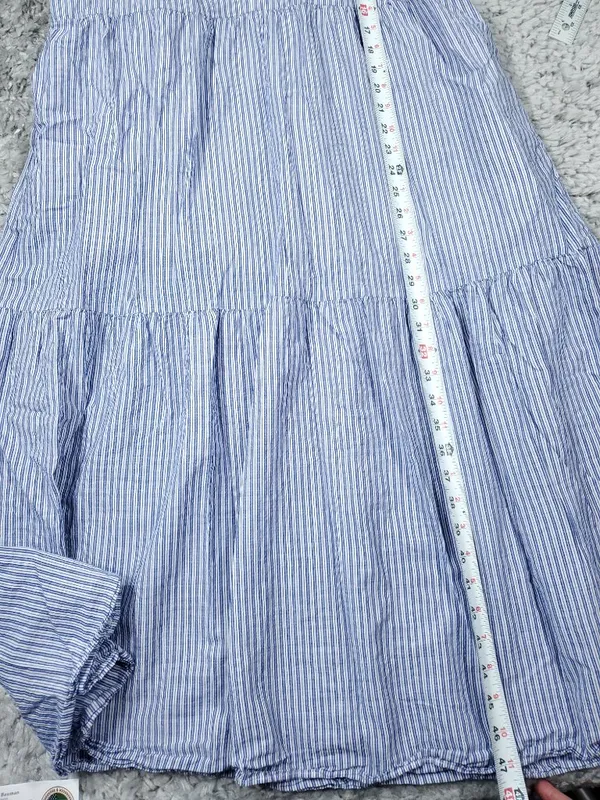 Everlane The Farmers Market Dress Blue White Stripe Size Small Organic Cotton - Image 6