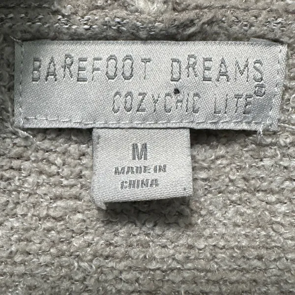 Barefoot‎ Dreams Women Cardigan M CozyChic Lite Beige Open Front Minimalist Soft - Image 3
