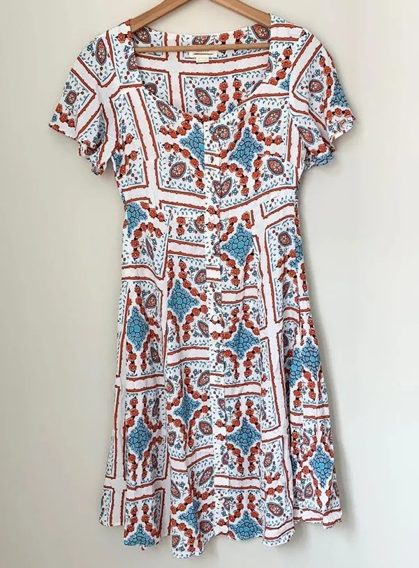 Anthropologie Maeve Praslin Lion Buttondown Dress - Image 3
