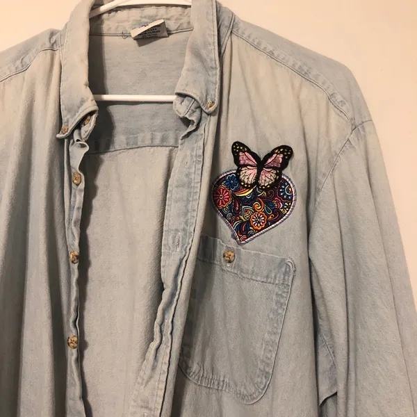Vintage Denim Button - Image 2