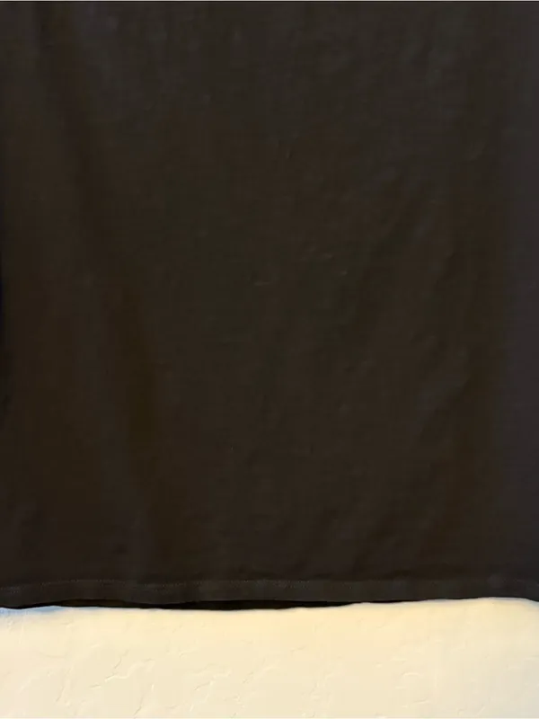 LOFT black short sleeve shirt with crochet and fringe tassel details size medium - Image 12