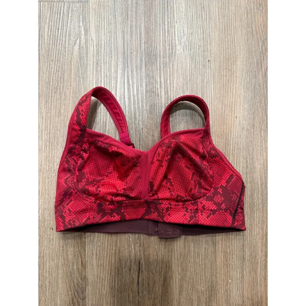 Lululemon Run Stuff Your Bra II Red Snakeskin Print High Support Sports Bra 435 - Image 2