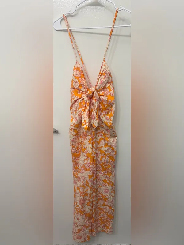 EUC J.Crew Tie Front Cotton Poplin Midi Dress - Image 4