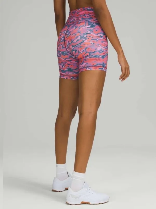 Lululemon Wunder Train Shorts 6 Chroma Clash Multi Gym Athletic High‎ Rise Biker - Image 2