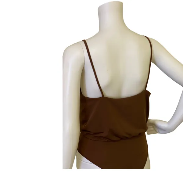 Wearever Brown Low Cut Bodysuit - Image 4