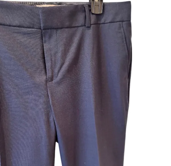 Banana Republic Navy Blue Wool Pants Lined Martin Fit Straight Leg 8 Long Tall - Image 5