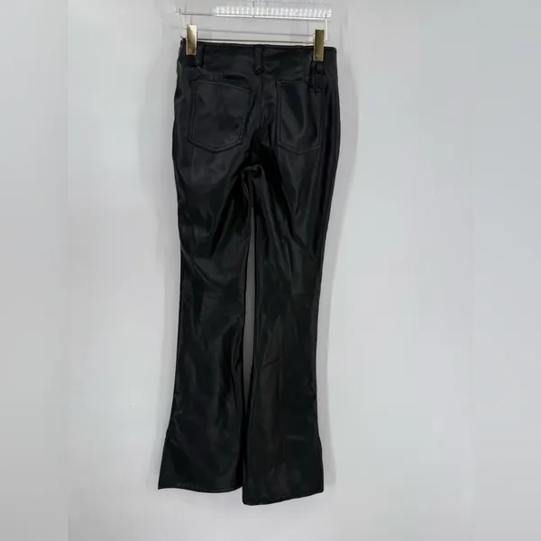 We the free LEVEL UP VEGAN‎ SLIT PANTS IN BLACK BY FREE PEOPLE size 25 - Image 6