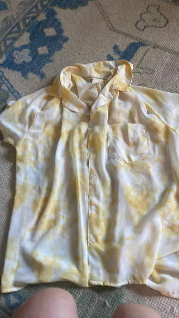 Ellison Yellow And White Tie Dye Shirt - Image 3