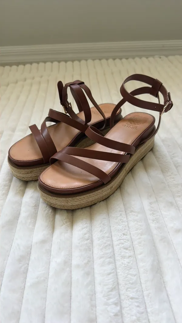 Vince Camuto Brown Platform Sandal Wedge - Image 5