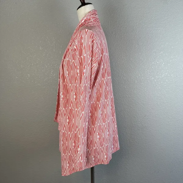 Coolibar Marietas Sun Wrap Jersey Cardigan Sweater Size S‎ Pink White UPF 50+ - Image 5