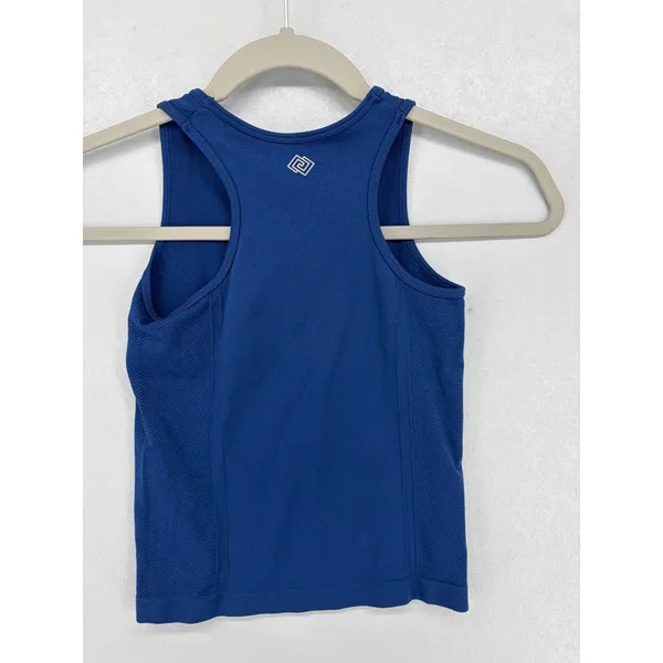 Zelos Tank Top Women Small Royal Blue Seamless Racerback Mesh Athletic Workout - Image 3