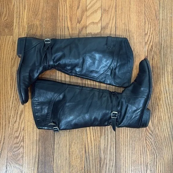 Frye Dorado Tall Leather‎ Riding Boot Black Women's Size 7 - Image 2