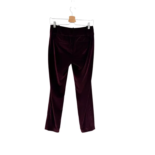 Alice + Olivia‎ Olivia Burgundy Merlot Velvet Bootcut Trousers Pants Size 0 - Image 8