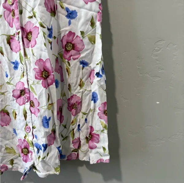 Forever 21 White Floral Short Sleeve Dress - Image 4