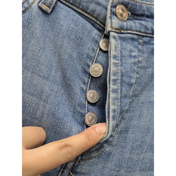 7 For All Mankind Women's Edie Jeans Crop Straight Leg High Rise Blue Denim S 27 - Image 5