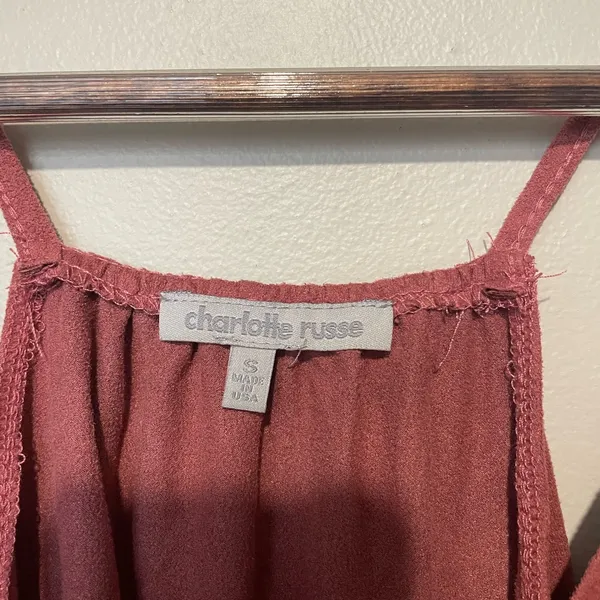 Charlotte Russe Dusty Rose Suede Wrap Tank - Image 3