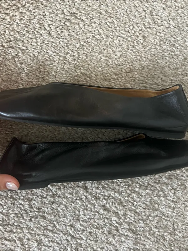 New Reformation Blaine Flat Black Leather Size 8 - Image 8