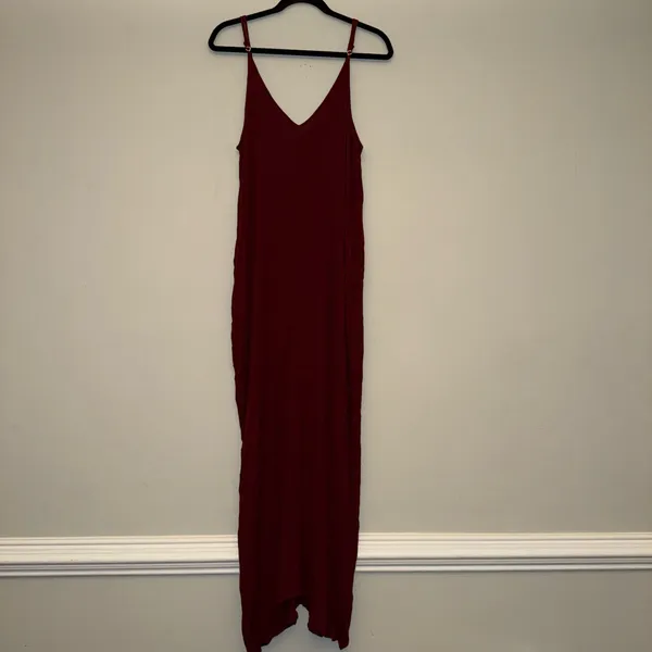 LULUS Yours Tule Burgundy Maxi Dress Boho sexy beachy sz M/L ✨ - Image 6