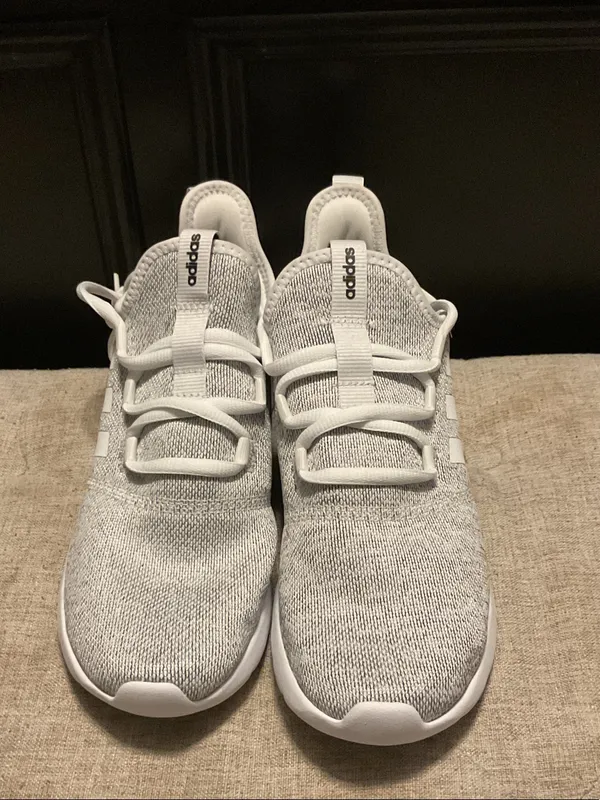adidas Gray and White cloudfoam running Sneakers - Image 2