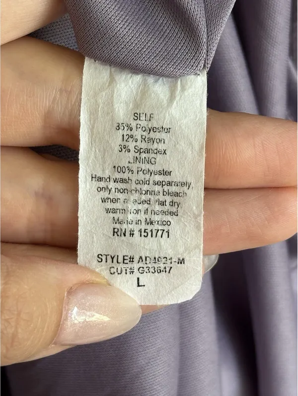 Gilli Ribbed Midi Dress Lavender Side Ruched Sleeveless Bodycon Size L - Image 7
