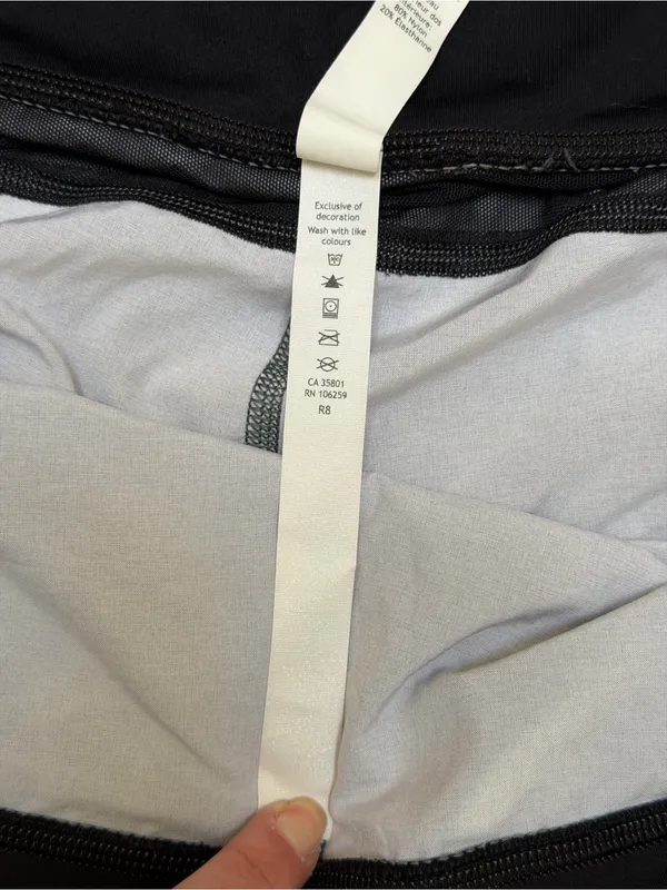 lululemon Speed Up Mid Rise Tall Running Shorts Heathered Gray Black Athleisure - Image 4
