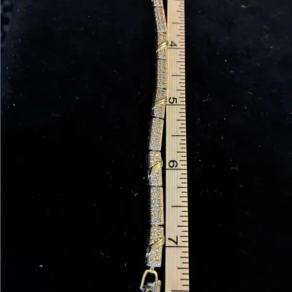 7.5”Silver tone Tennis bracelet Silver - Image 6