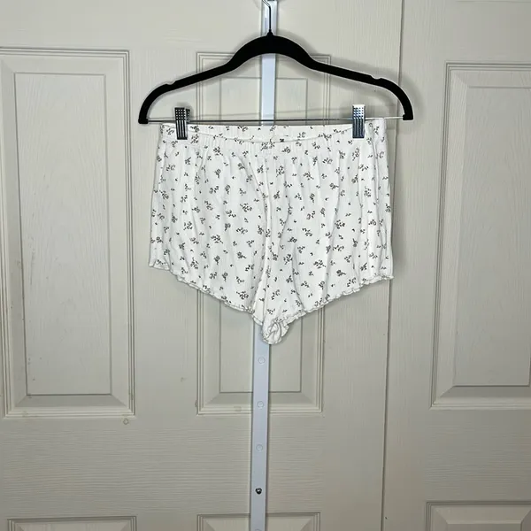 Garage Pointelle Dainty Floral Pajama Sleep Shorts XS - Image 2