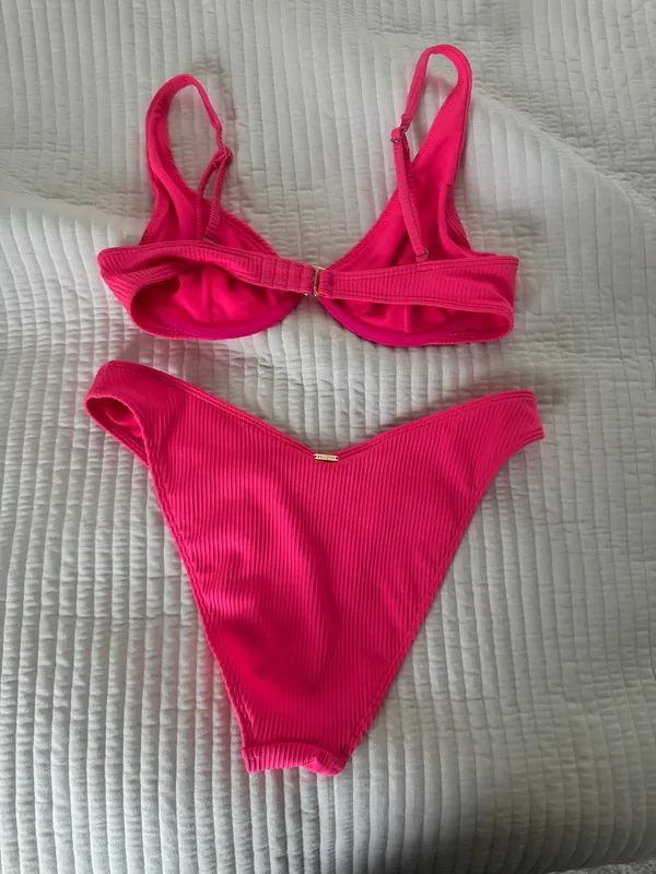 Hollister Bikini Set Ribbed Pink - Image 2
