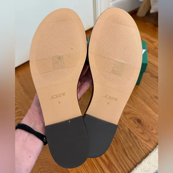 NIB J.Crew Georgina Sandals in Canvas and Leather Strap Slide Sandals size 8 - Image 5
