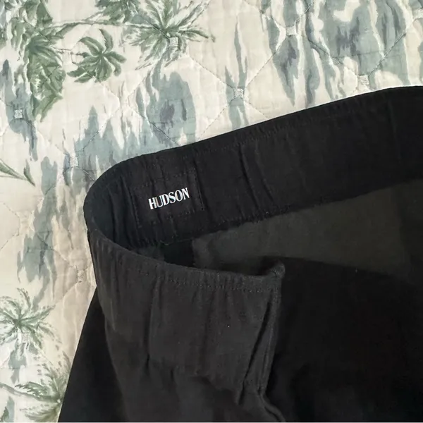 Hudson Siouxsie Dolphin Suede Leather Stretch Shorts Black S Small Lamb Nubuck - Image 13